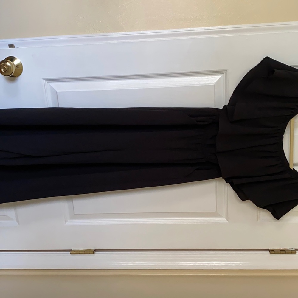 Black off the shoulder jumpsuit